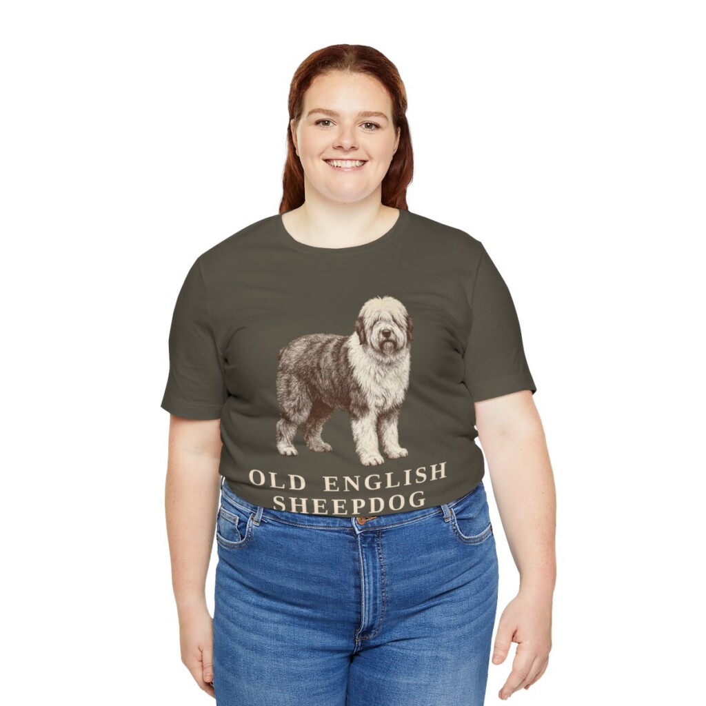 Old English Sheepdog Mom Shirt, Vintage Dog Sketch Tee, Dog Mom Gift