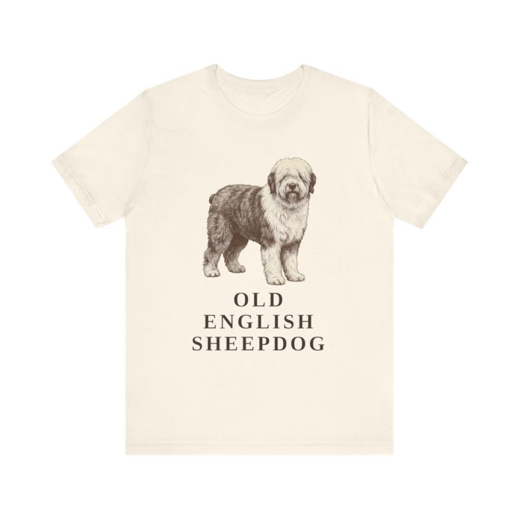 Old English Sheepdog Lover Shirt, Vintage Dog Sketch Tee, Dog Lover Gift Old English Sheepdog Lover Shirt, Vintage Dog Sketch Tee, Dog Lover Gift