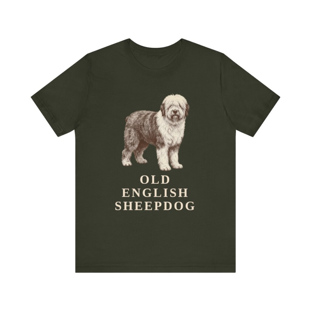 Old English Sheepdog Lover Shirt, Vintage Dog Sketch Tee, Dog Lover Gift Old English Sheepdog Lover Shirt, Vintage Dog Sketch Tee, Dog Lover Gift