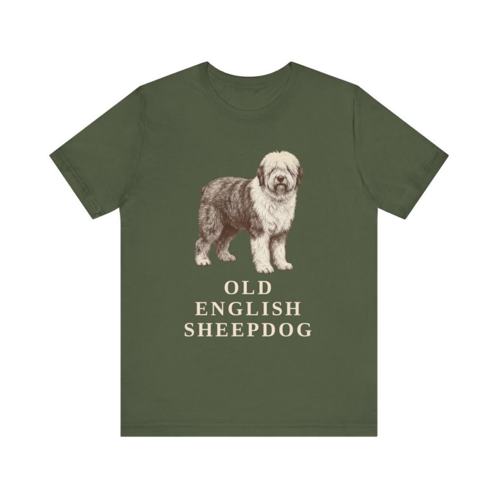 Old English Sheepdog Lover Shirt, Vintage Dog Sketch Tee, Dog Lover Gift Old English Sheepdog Lover Shirt, Vintage Dog Sketch Tee, Dog Lover Gift