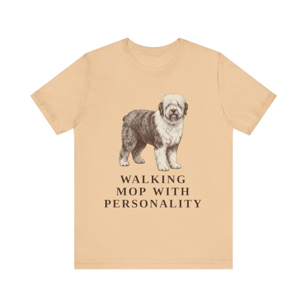 Old English Sheepdog Humor Shirt, Vintage Dog Sketch Tee, Dog Humor Gift Old English Sheepdog Humor Shirt, Vintage Dog Sketch Tee, Dog Humor Gift