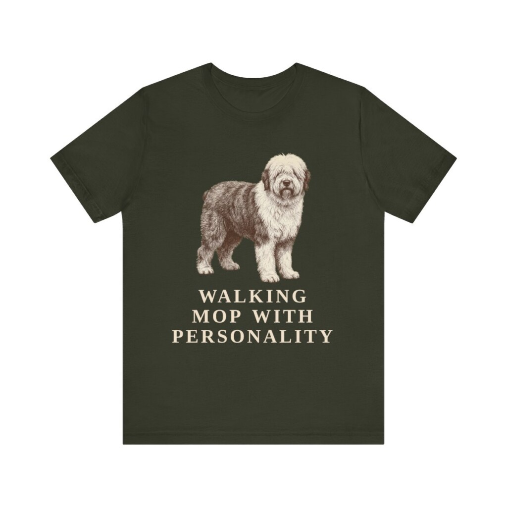 Old English Sheepdog Humor Shirt, Vintage Dog Sketch Tee, Dog Humor Gift Old English Sheepdog Humor Shirt, Vintage Dog Sketch Tee, Dog Humor Gift