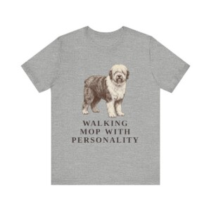 Old English Sheepdog Humor Shirt, Vintage Dog Sketch Tee, Dog Humor Gift