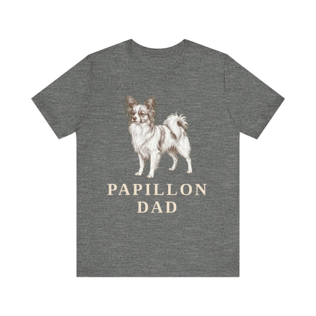 Papillon Dad Shirt, Vintage Dog Sketch Tee, Dog Dad Gift