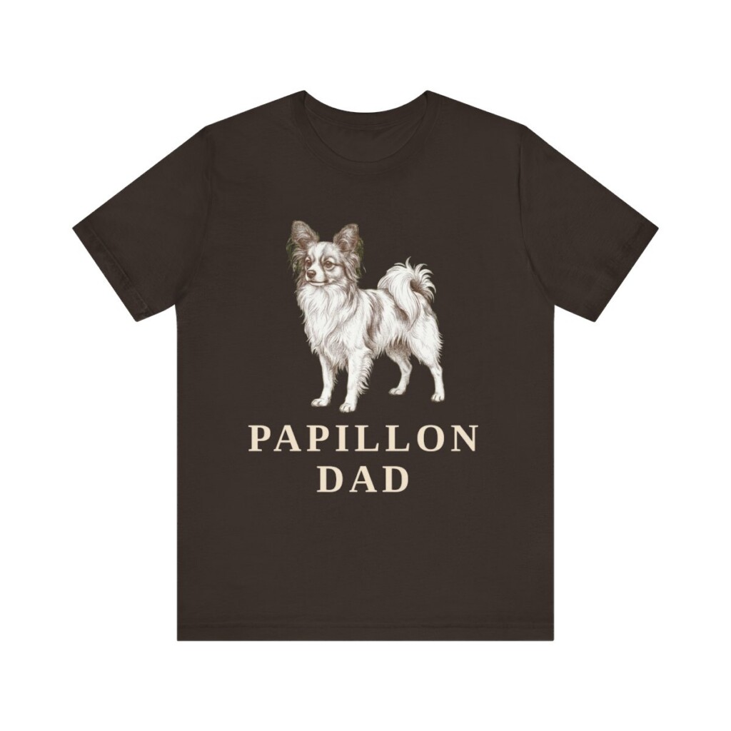 Papillon Dad Shirt, Vintage Dog Sketch Tee, Dog Dad Gift