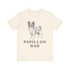 Papillon Dad Shirt, Vintage Dog Sketch Tee, Dog Dad Gift