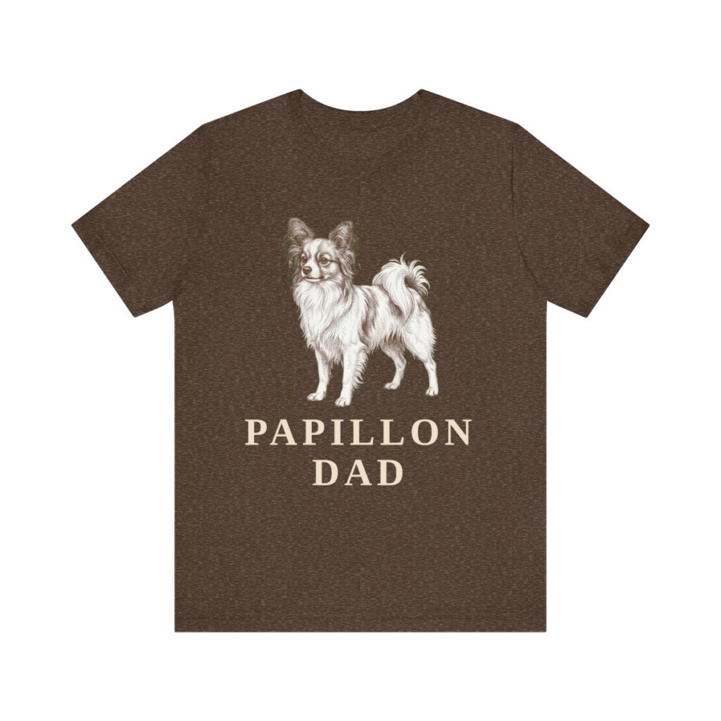 Papillon Dad Shirt, Vintage Dog Sketch Tee, Dog Dad Gift