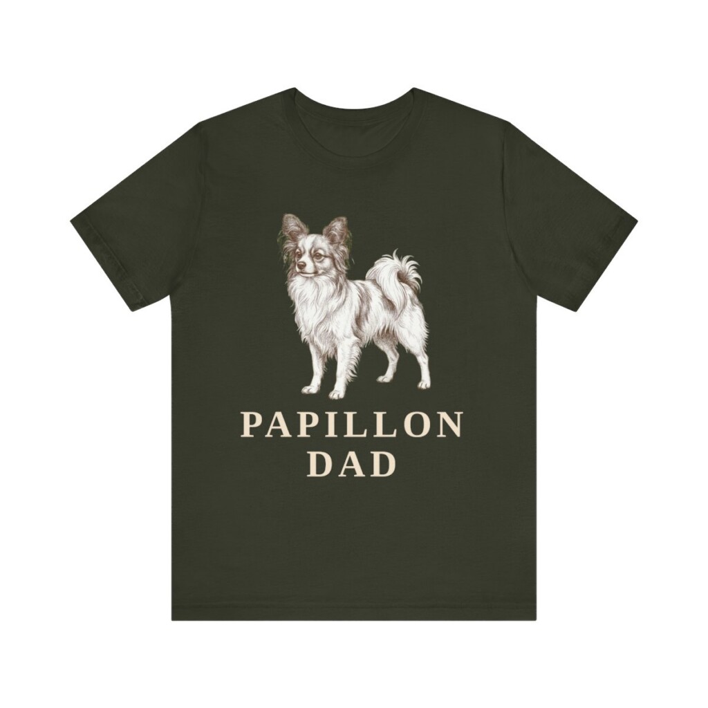 Papillon Dad Shirt, Vintage Dog Sketch Tee, Dog Dad Gift