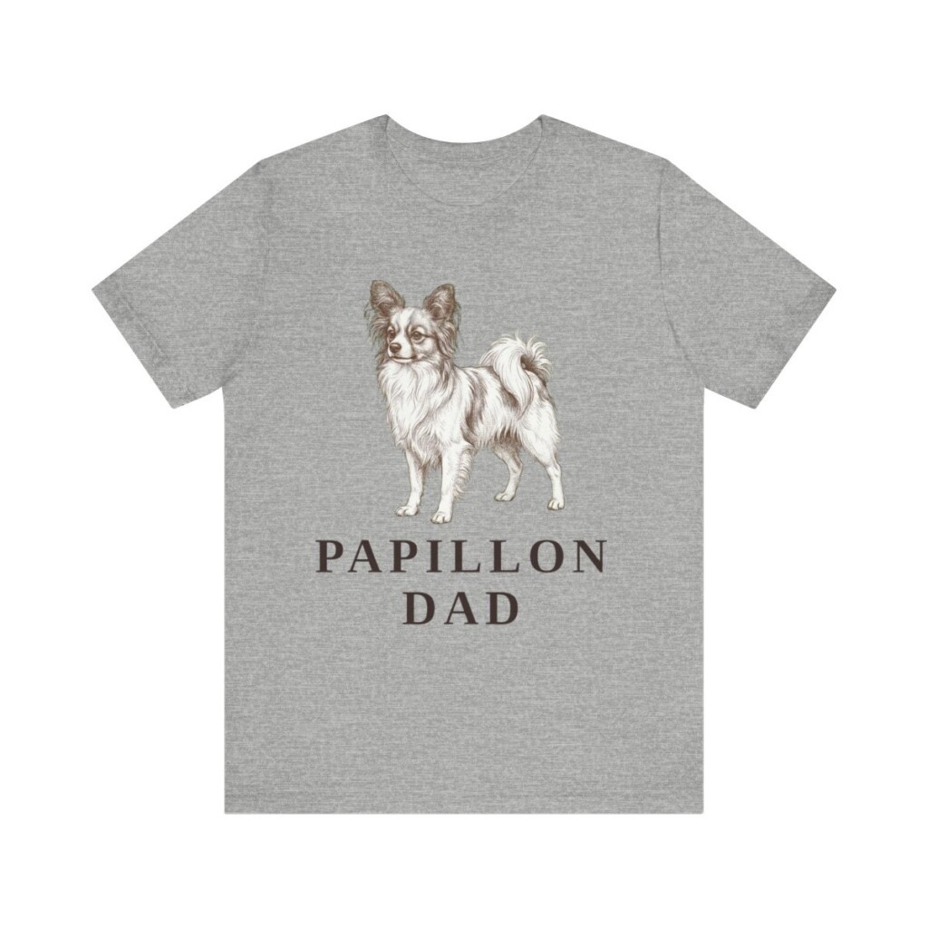 Papillon Dad Shirt, Vintage Dog Sketch Tee, Dog Dad Gift