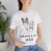 Papillon Dad Shirt, Vintage Dog Sketch Tee, Dog Dad Gift