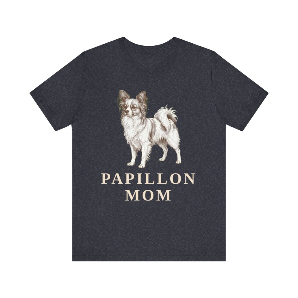 Papillon Mom Shirt, Vintage Dog Sketch Tee, Dog Mom Gift