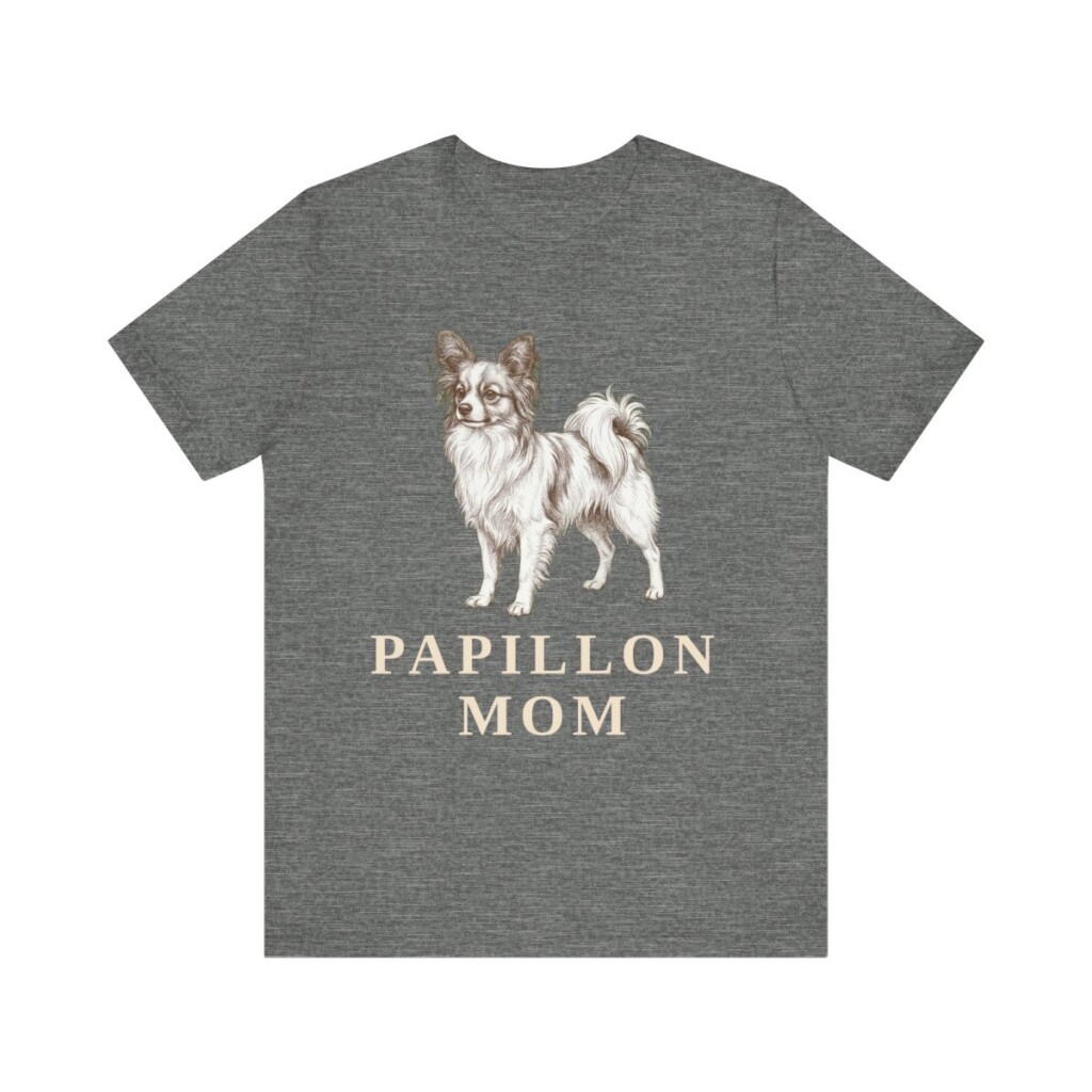 Papillon Mom Shirt, Vintage Dog Sketch Tee, Dog Mom Gift