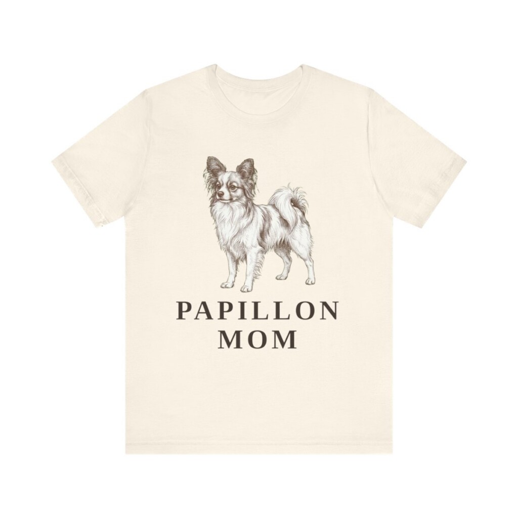Papillon Mom Shirt, Vintage Dog Sketch Tee, Dog Mom Gift