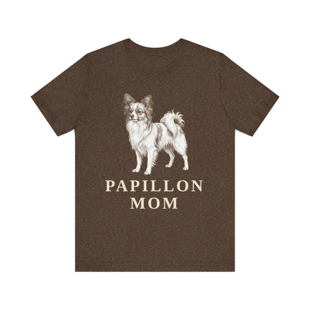 Papillon Mom Shirt, Vintage Dog Sketch Tee, Dog Mom Gift