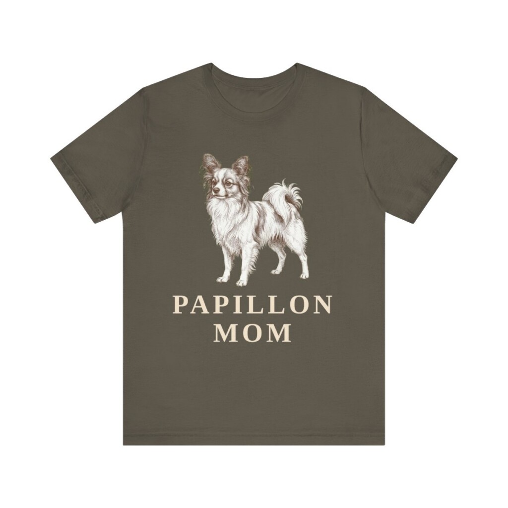 Papillon Mom Shirt, Vintage Dog Sketch Tee, Dog Mom Gift