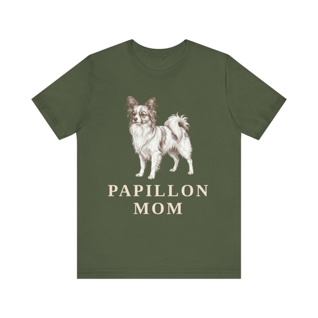 Papillon Mom Shirt, Vintage Dog Sketch Tee, Dog Mom Gift