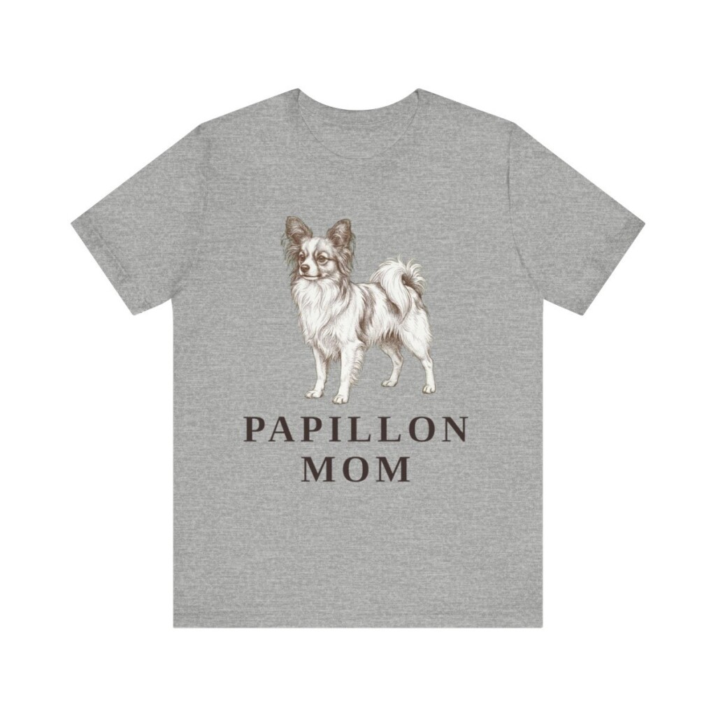 Papillon Mom Shirt, Vintage Dog Sketch Tee, Dog Mom Gift