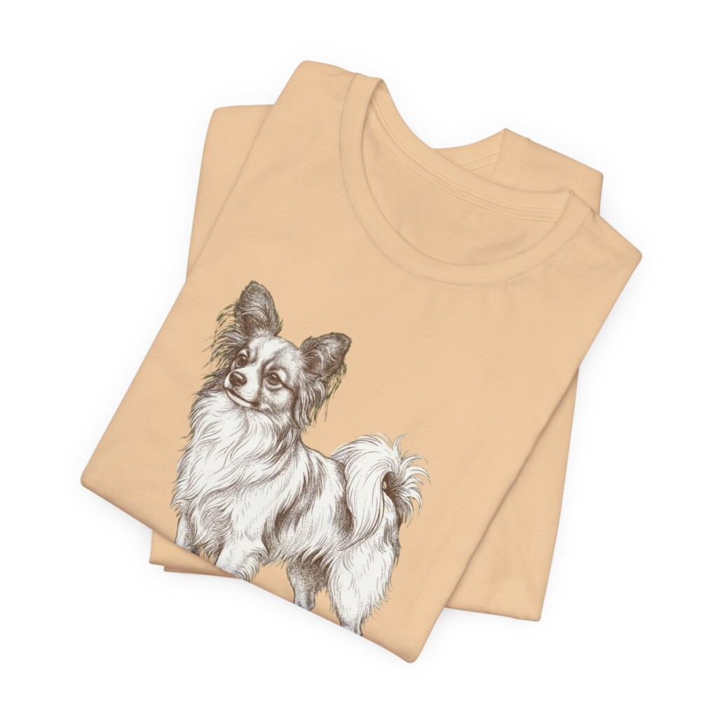 Papillon Mom Shirt, Vintage Dog Sketch Tee, Dog Mom Gift