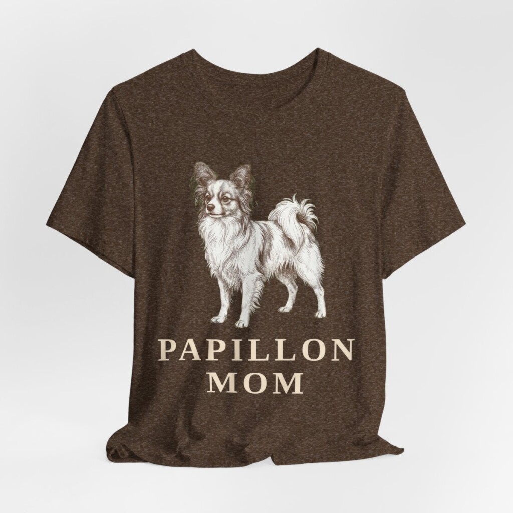Papillon Mom Shirt, Vintage Dog Sketch Tee, Dog Mom Gift