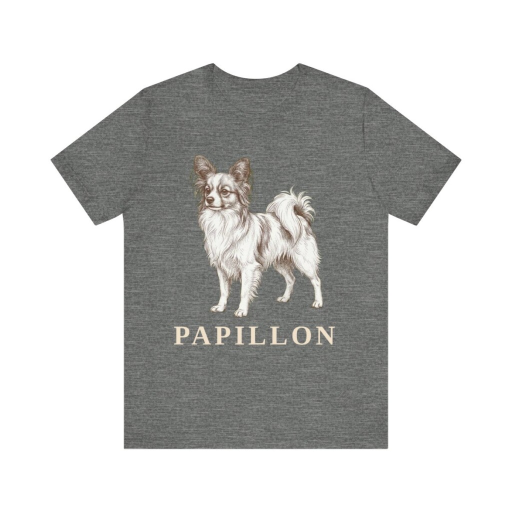 Papillon Lover Shirt, Vintage Dog Sketch Tee, Dog Lover Gift