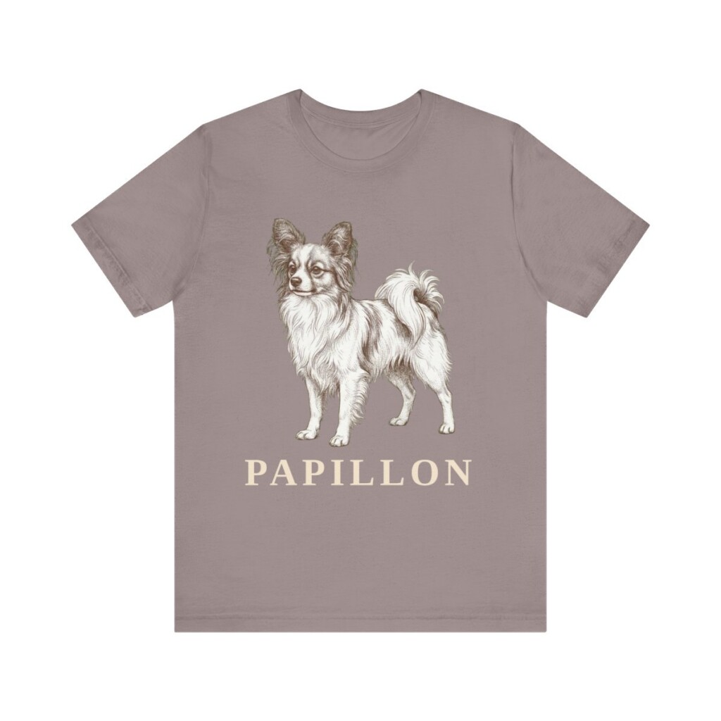 Papillon Lover Shirt, Vintage Dog Sketch Tee, Dog Lover Gift