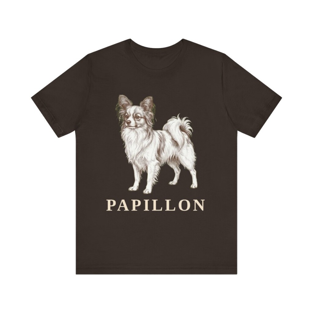 Papillon Lover Shirt, Vintage Dog Sketch Tee, Dog Lover Gift