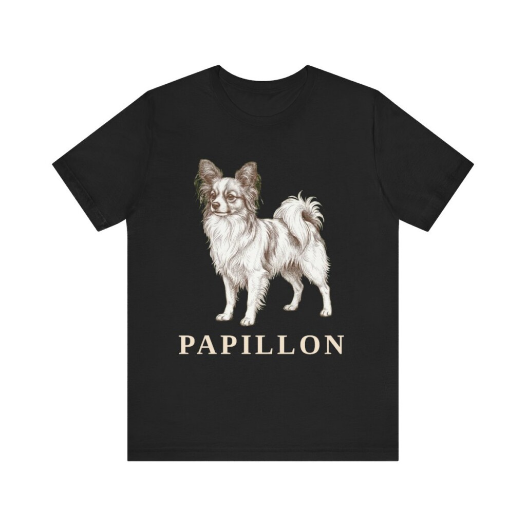 Papillon Lover Shirt, Vintage Dog Sketch Tee, Dog Lover Gift
