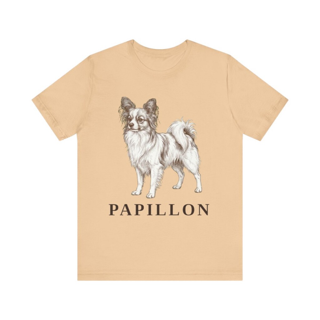 Papillon Lover Shirt, Vintage Dog Sketch Tee, Dog Lover Gift