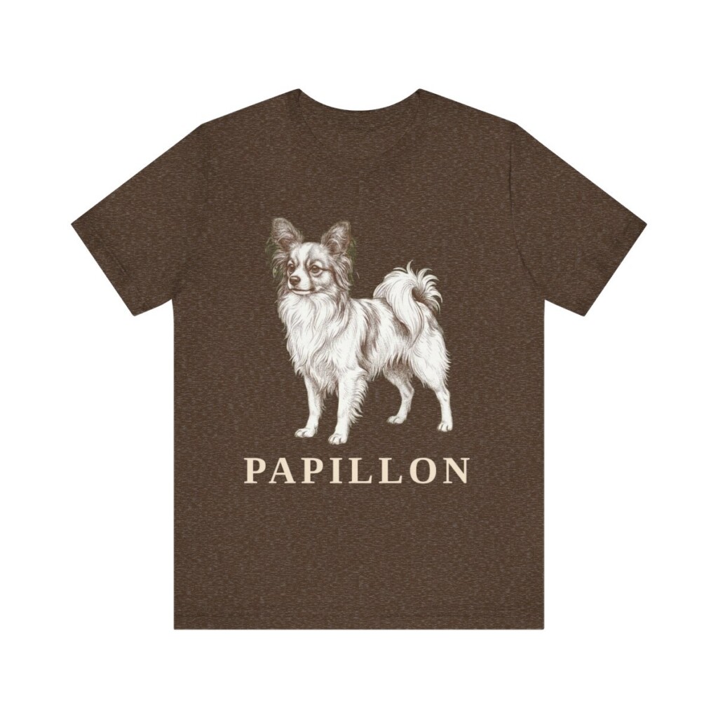 Papillon Lover Shirt, Vintage Dog Sketch Tee, Dog Lover Gift