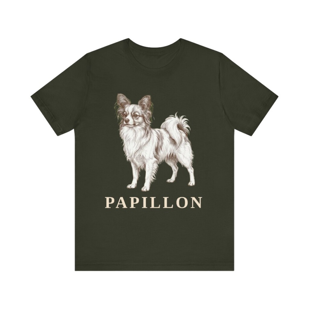 Papillon Lover Shirt, Vintage Dog Sketch Tee, Dog Lover Gift