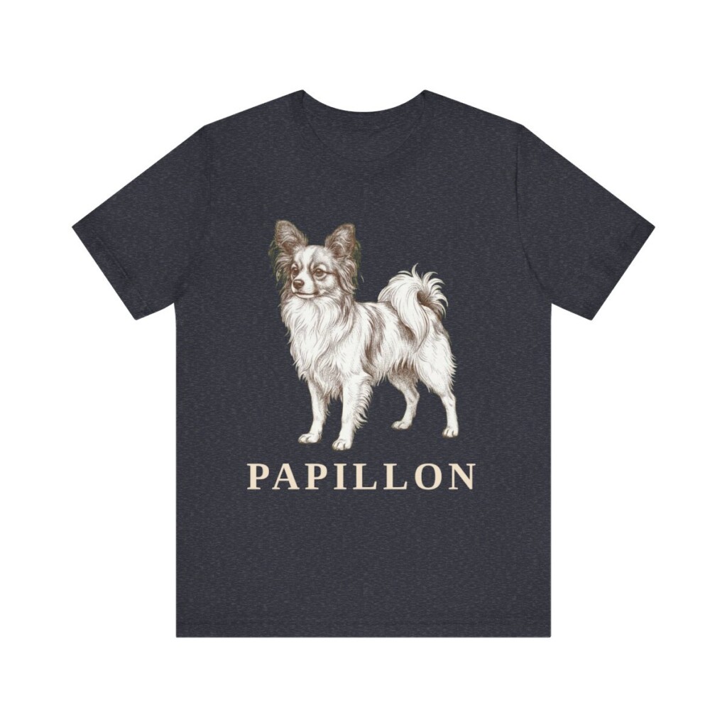 Papillon Lover Shirt, Vintage Dog Sketch Tee, Dog Lover Gift