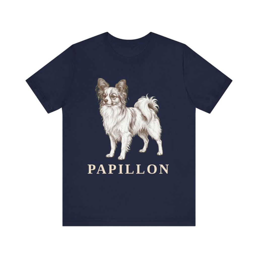 Papillon Lover Shirt, Vintage Dog Sketch Tee, Dog Lover Gift