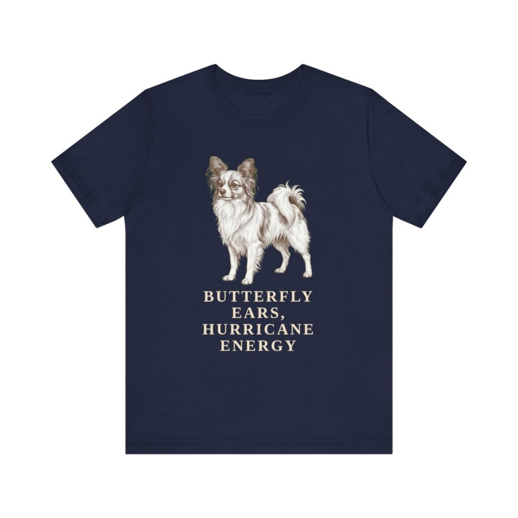 Papillon Humor Shirt, Vintage Dog Sketch Tee, Dog Humor Gift
