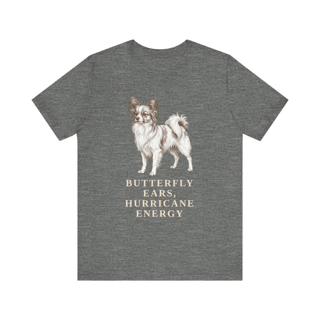 Papillon Humor Shirt, Vintage Dog Sketch Tee, Dog Humor Gift