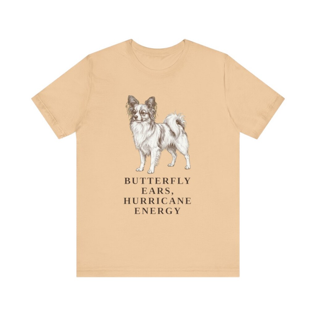 Papillon Humor Shirt, Vintage Dog Sketch Tee, Dog Humor Gift
