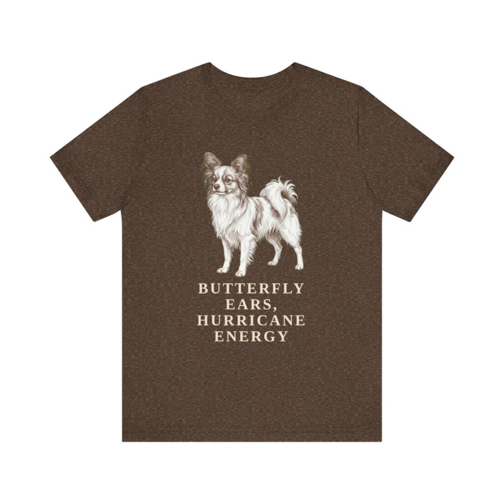 Papillon Humor Shirt, Vintage Dog Sketch Tee, Dog Humor Gift