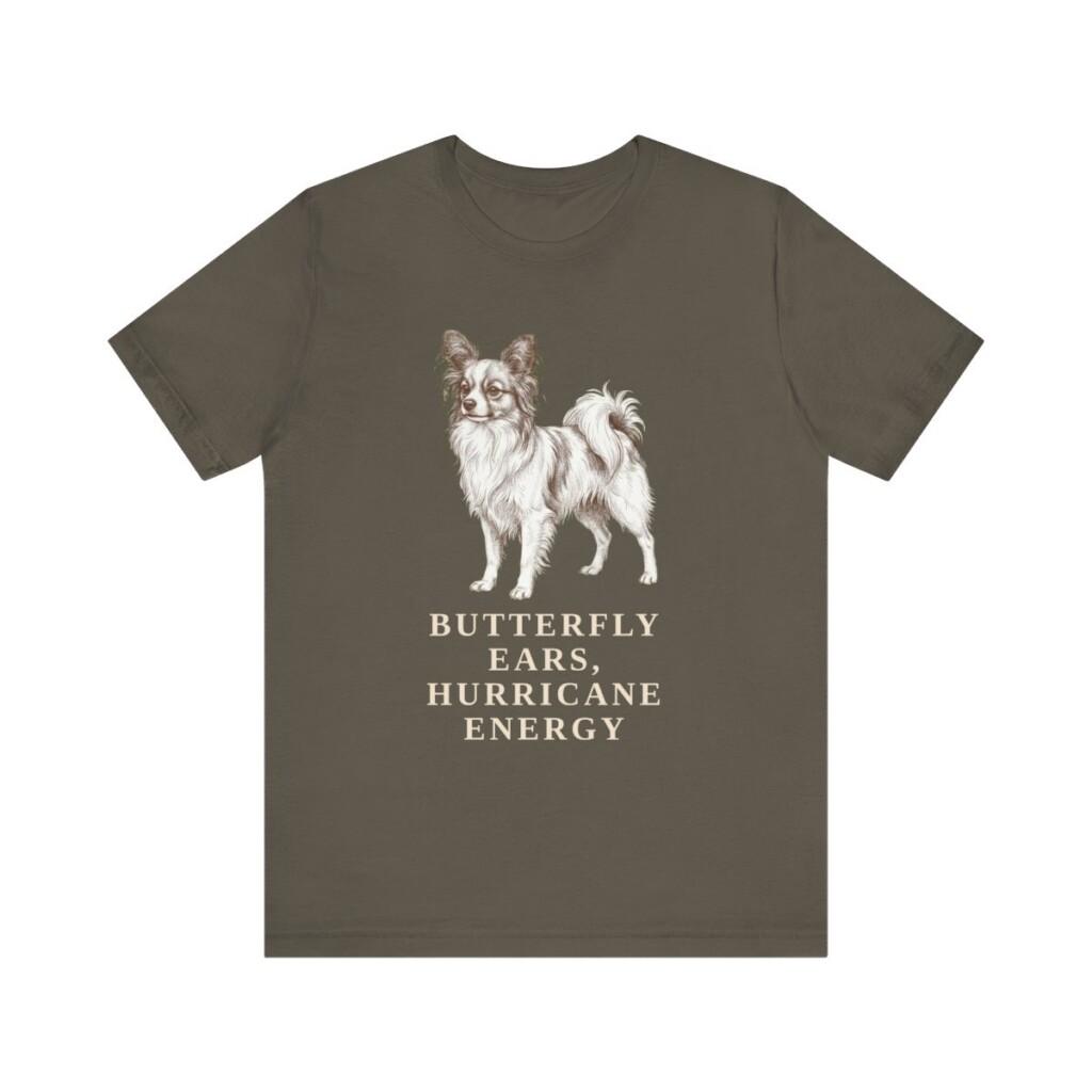 Papillon Humor Shirt, Vintage Dog Sketch Tee, Dog Humor Gift