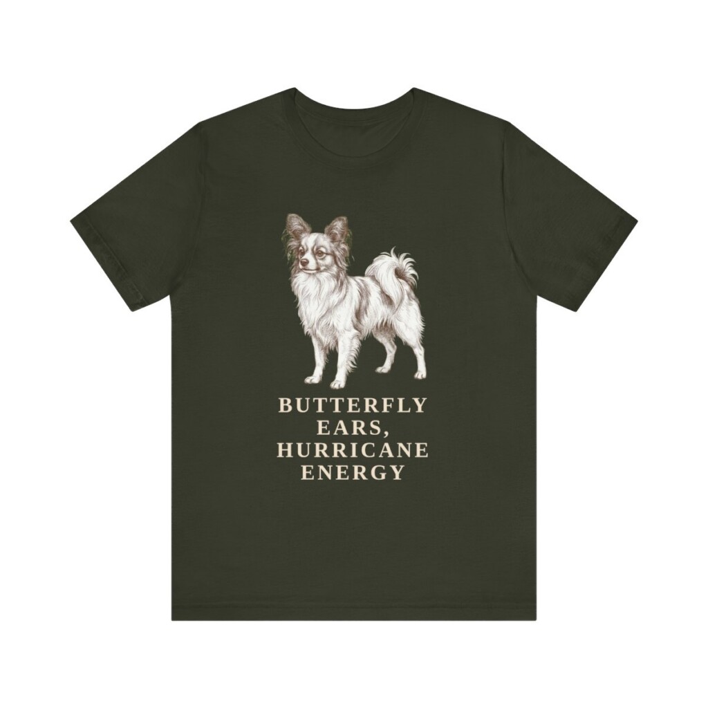 Papillon Humor Shirt, Vintage Dog Sketch Tee, Dog Humor Gift