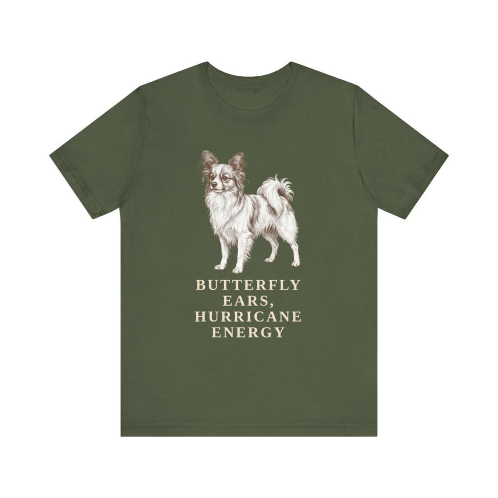 Papillon Humor Shirt, Vintage Dog Sketch Tee, Dog Humor Gift