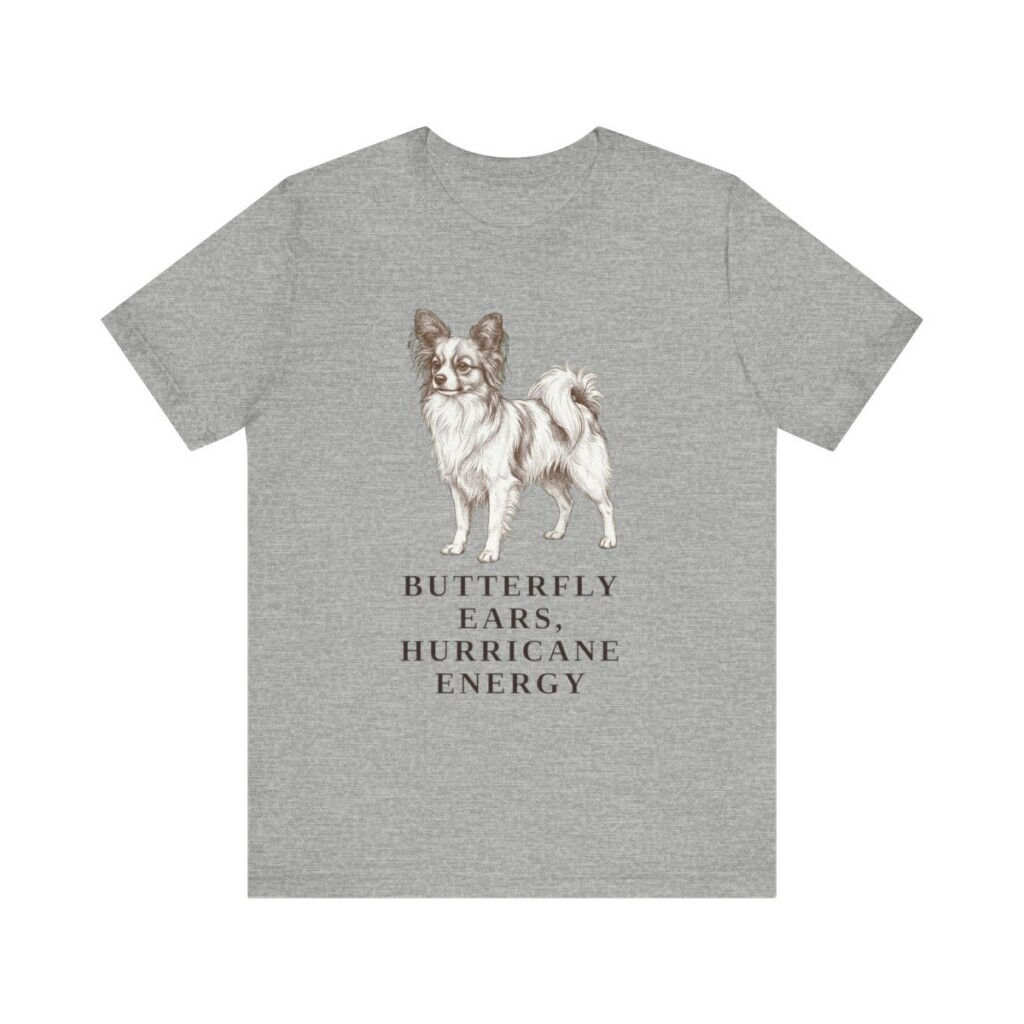 Papillon Humor Shirt, Vintage Dog Sketch Tee, Dog Humor Gift