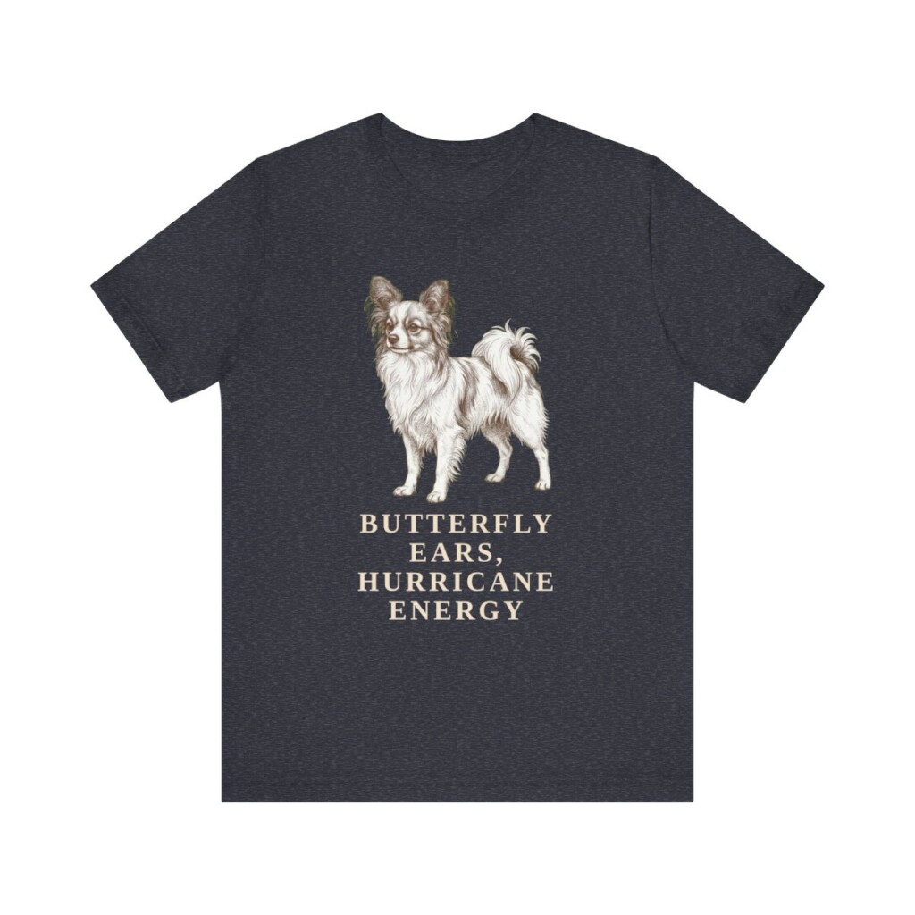 Papillon Humor Shirt, Vintage Dog Sketch Tee, Dog Humor Gift