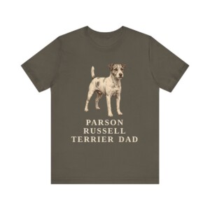 Parson Russell Terrier Dad Shirt, Vintage Dog Sketch Tee, Dog Dad Gift