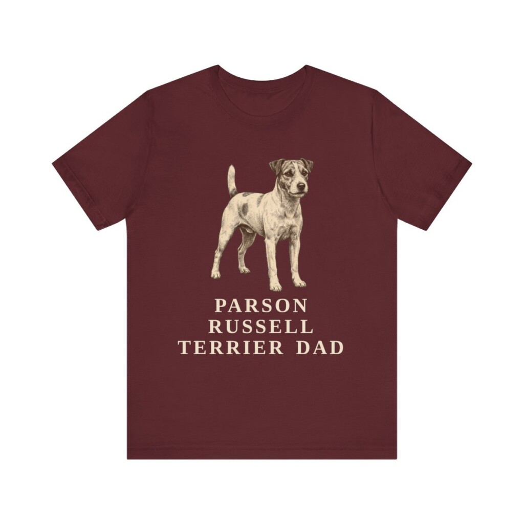 Parson Russell Terrier Dad Shirt, Vintage Dog Sketch Tee, Dog Dad Gift Parson Russell Terrier Dad Shirt, Vintage Dog Sketch Tee, Dog Dad Gift