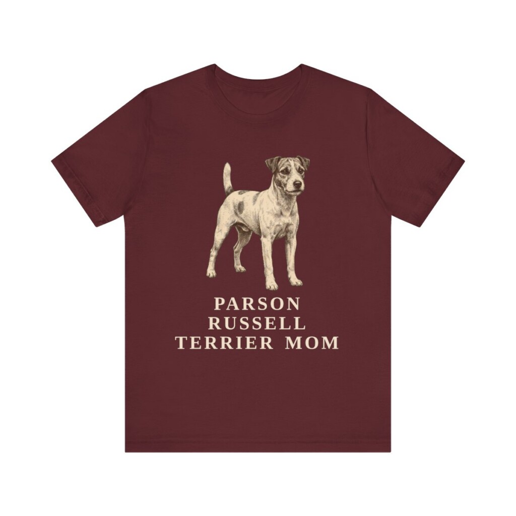Parson Russell Terrier Mom Shirt, Vintage Dog Sketch Tee, Dog Mom Gift