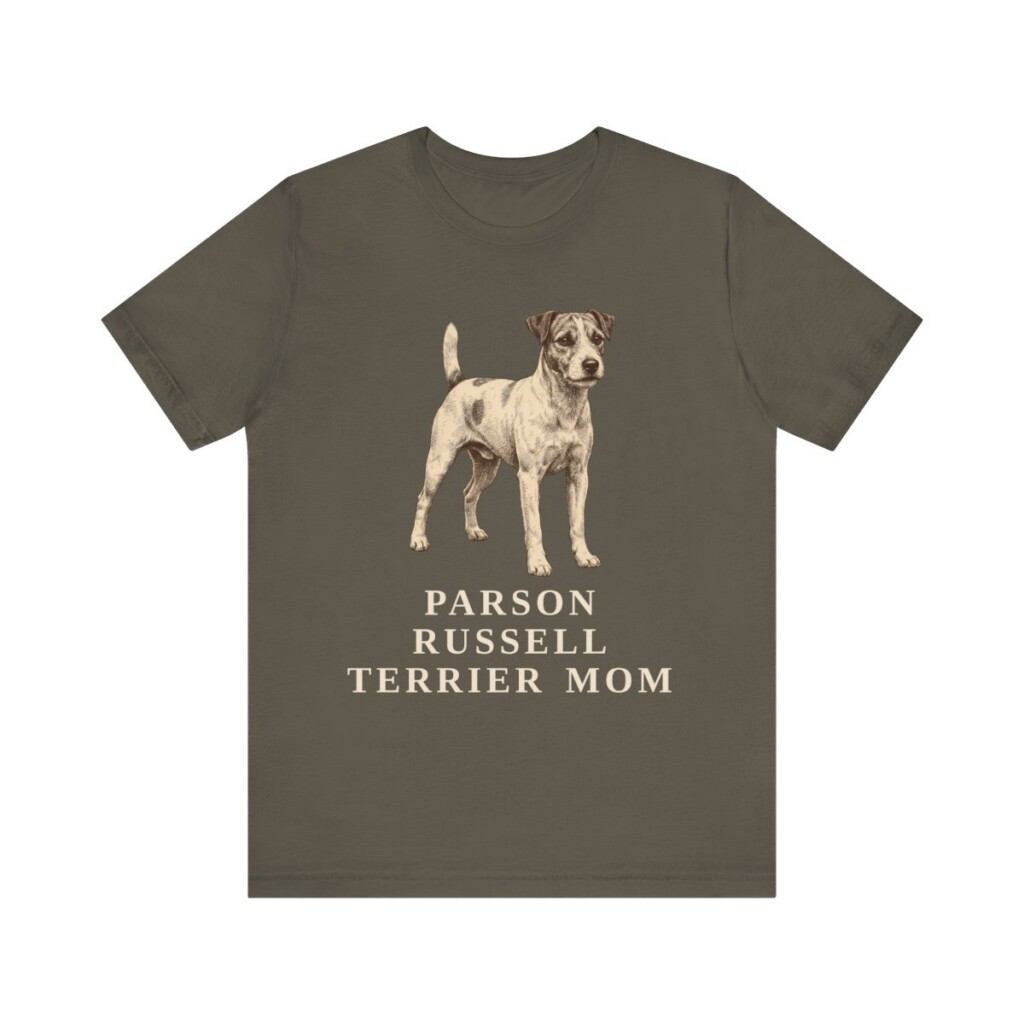 Parson Russell Terrier Mom Shirt, Vintage Dog Sketch Tee, Dog Mom Gift
