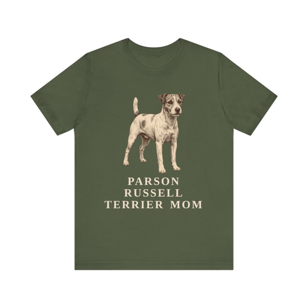 Parson Russell Terrier Mom Shirt, Vintage Dog Sketch Tee, Dog Mom Gift