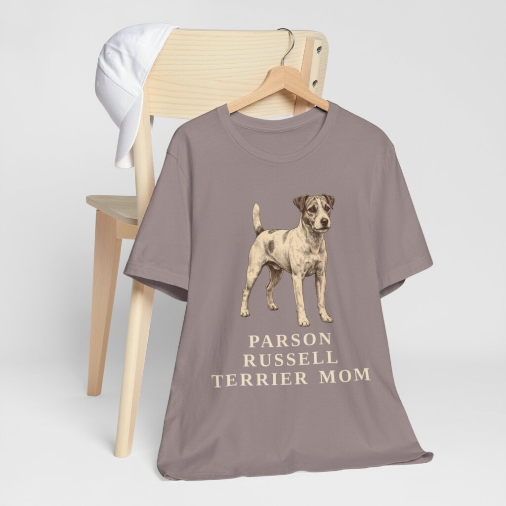 Parson Russell Terrier Mom Shirt, Vintage Dog Sketch Tee, Dog Mom Gift