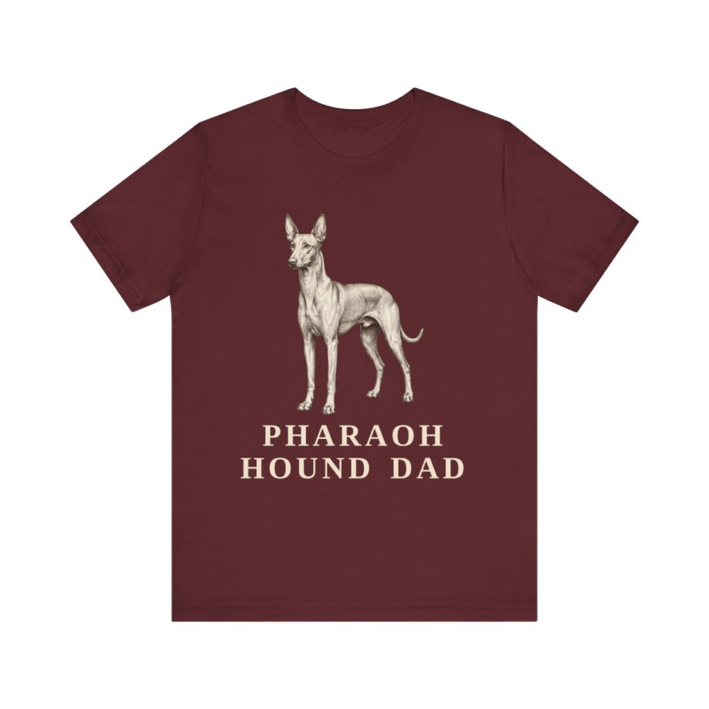Pharaoh Hound Dad Shirt, Vintage Dog Sketch Tee, Dog Dad Gift