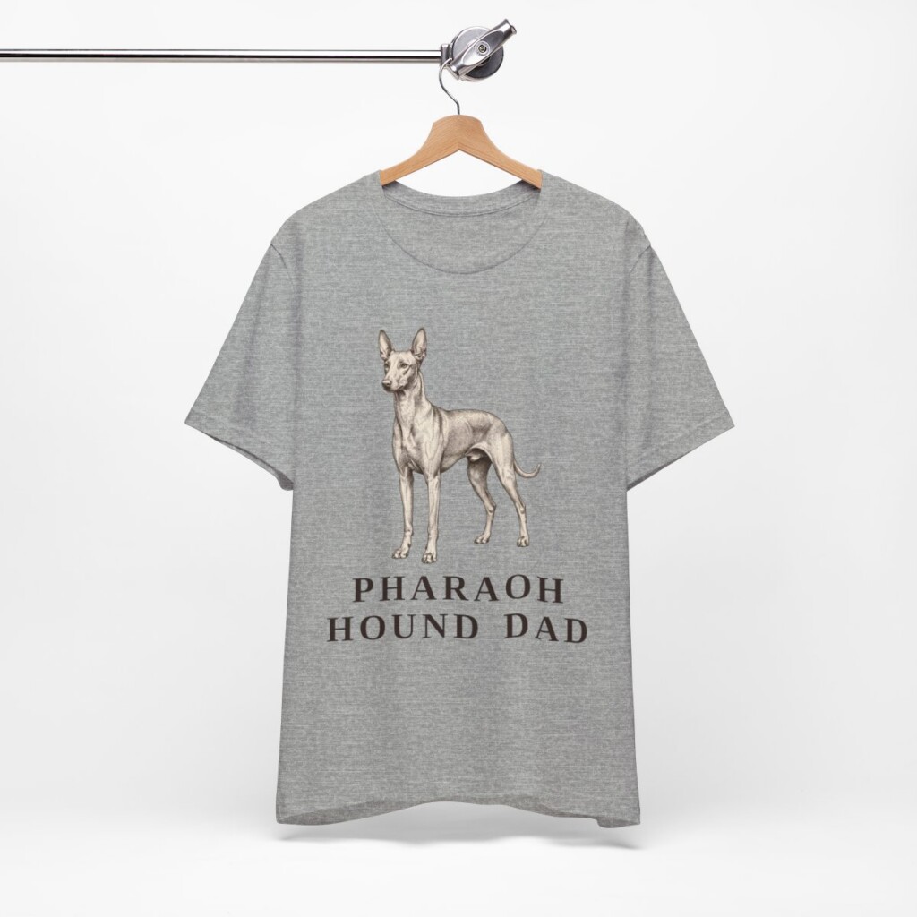 Pharaoh Hound Dad Shirt, Vintage Dog Sketch Tee, Dog Dad Gift