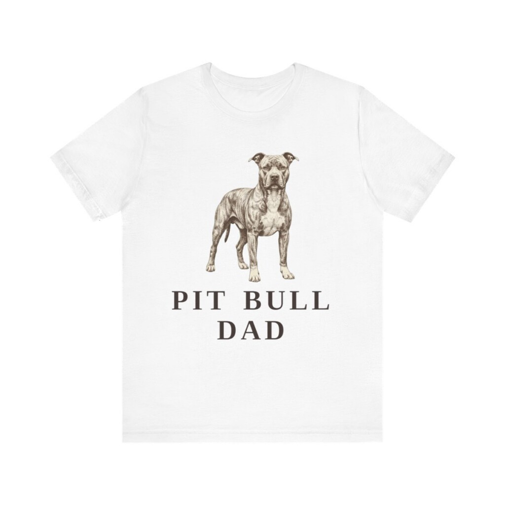 Pit Bull Dad Shirt, Vintage Dog Sketch Tee, Dog Dad Gift